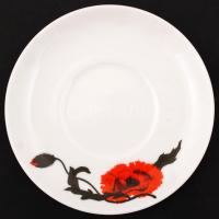 Wedgwood pipacsmintás kávés készlet, 4 db csészével és csészealjjal, matricás, hibátlan, jelzett