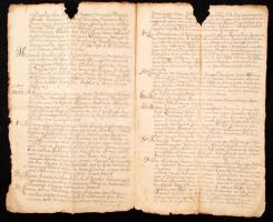 1795 Az Esterházy Károly által alapított egri lyceumra vonatkozó irat. Rendtartás? 4 kézzel beírt ol...