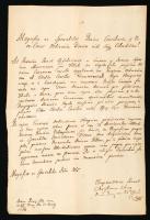 1788 Felsőmosoni plébánia ügyében kelt irat alispáni aláírással