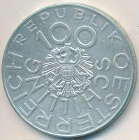 Ausztria 1976. 100Sch Ag "Johann Nestroy" T:2  Austria 1976. 100 Schilling Ag "Johann Nestroy" C:XF