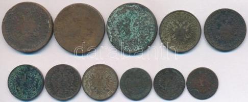 Vegyes: Ausztria / Magyarország 1851-1885. 11db Cu krajcár T:2-,3
Mixed: Austria / Hungary 1851-188...