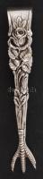 Régi, díszes, ezüst cukorfogó,  Ag., 21,5gr., jelzett, 10cm /Old, silver, ornate sugar tongs, Ag. 21,5gr., Signed, 10cm