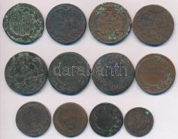 Vegyes: Ausztria / Magyarország 1760-1790. 12db vegyes Cu krajcár T:vegyes Mixed: Austria / Hungary 1760-1790. 12pcs of mixed Cu Kreuzers C:mixed