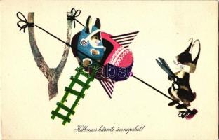 32 db vegyes húsvéti üdvözlőlap, benne néhány litho, vegyes minőségű / 32 mixed (old and modern) gre...