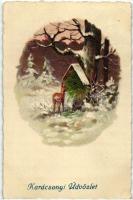 30 db főként régi (benne pár modern) karácsonyi üdvözlőlap, benne néhány litho, vegyes minőségű / 30...