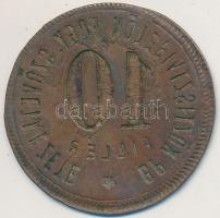 ~1920. "Köztisztviselők Fogyasztási Szövetkezete" 10f egyoldalas szükségpénz (27mm) T:2,2-