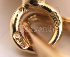 Arany medál, focilabda, jelzett, Au., 14k., 1gr., / Gold medal, soccer ball, signed, Au., 14k., 1gr