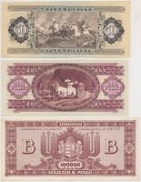8db-os vegyes magyar pengő, adópengő és forint bankjegy tétel, közte 2db 1945. 500P "N" be...