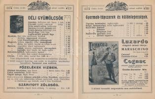 1913 Gál János cs. és kir. udv. szállító, Fiume, Gyarmatáru értesítő, jó állapotban, pp., 16, 15x12c...