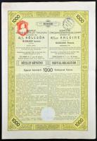 Budapest 1912. "Budapesti Közúti Vaspálya Társaság" 4 1/2% kölcsön részlet-kötvénye 1000K-...