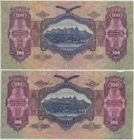 1930. 100P (2x) + 1941. 20P + 1945. 100P + 1946. 500.000AP, "Észak-balatoni Éremgyűjtők Harmadi...