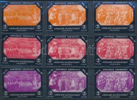 1915 Könyörgő körmenet 9 db levélzáró