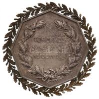 ~1920. "Törekvés Sport Egylet Verseny Díja" Ag díjérem füllel (Br.:24.32g/0.800/48mm) T:2