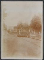 cca 1900 Vasúti hajtány, keményhátú fotó, 12x9 cm