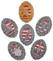 DN "Zrínyi Miklós Katonai Akadémia" 6db klf zománcozott jelvény, közte "Hadműveleti Akadémiai Jelvény", "Bólyai János Katonai Műszaki Főiskola Jelvény" T:1-,2