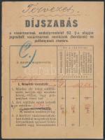 cca 1906 Díjszabás a vásárcsarnok munkások (hordárok) és puttonyosok részére. Tervezet, ceruzás kiegészítésekkel, pp., 8, 13x10cm