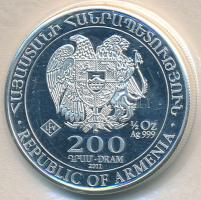 Örményország 2011. 200D Ag "Noé bárkája" lefóliázva T:PP Armenia 2011. 200 Dram Ag "Ark of Noah" in foil C:PP
