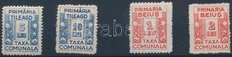 1918 4 db Ritka román okmánybélyeg