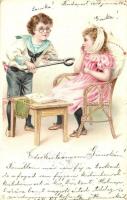 Children, toothache, tooth extraction humour, 586. litho