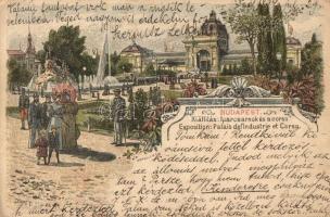 Budapest XIV. Városliget, Ezredéves Országos Kiállítás, Iparcsarnok és korzó, 2 kr. Ga. s: Morelli, Dörre T. (fl)