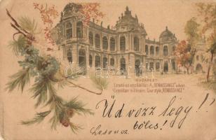 Budapest, Ezredéves Országos Kiállítás, Reneszánsz (Renaissance) udvar, 2kr Ga. litho s: Cserna (EK)