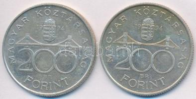 1994. 200Ft Ag "Deák" (2x) T:2,2-