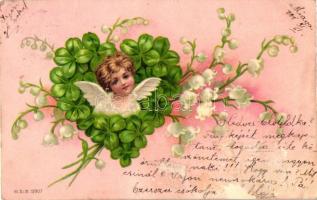 13 db RÉGI motívumlap sok lithoval, dombornyomottal; vegyes minőség; virágos üdvözlő / 13 old motive...