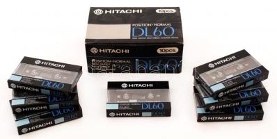Hitachi DL60 kazetták (7 db), eredeti dobozában, 17×11 cm