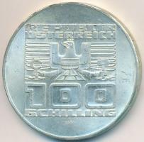 Ausztria 1975. 100Sch Ag "50 éves a Schilling" T:2 Austria 1975. 100 Schilling Ag "50th Anniversary - Schilling" C:XF