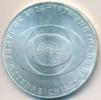 Ausztria 1974. 50Sch Ag "50 éves az osztrák rádió" T:2,2- Austria 1974. 50 Schilling Ag &q...