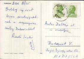 Radó Sándor aláírása képeslapon