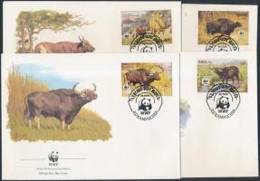 WWF sor 4 FDC-n WWF set 4 FDC