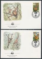 WWF set on 2 FDC WWF sor 2 FDC-n