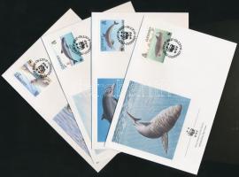 1990 WWF: tengeri élővilág sor Mi 497-500 4 FDC-n