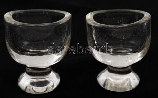 2 db antik szemlemosó pohárka, hibátlan, m:5 cm