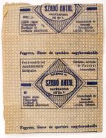 Szabó Antal, Fegyver, lőszer és sportáru nagykereskedés, Nagykanizsa, Fő út 5., csomagolópapír, 50x66cm