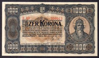 1923. 1000K T:II+ Csak egyszer hajtva!