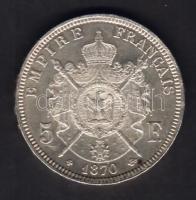 Franciaország 1870BB 5Fr Ag III.Napóleon T:2+