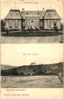 Mócs, Mociu; Főszolgabírói lakás, katolikus templom; Csízhegyi S. fényképész / constable's apartment, church