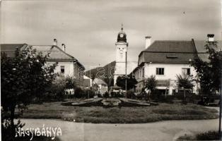 Nagybánya, Református templom, mentőautó / church, ambulance car, photo