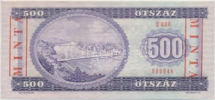 1980. 500Ft "MINTA" perforációval és felülnyomással "E 000 000948" sorozatszámma...
