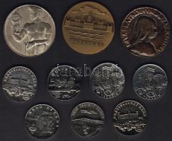 Kis tétel, benne régi és új, 7 klf zseton, volt magyar várak Szlovákiában + Beartix + Budapest + Főiskolai Sportegyesületek (1942) összesen 10 klf db T:1,2