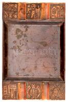 Vegyes bolha tétel: Iparművészeti Vállalatos fém tálka, Mocca márkájú régi tartó, porcelán és kerámi...