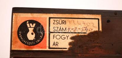 Vegyes bolha tétel: Iparművészeti Vállalatos fém tálka, Mocca márkájú régi tartó, porcelán és kerámi...