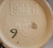 Josef Strnact váza, matricás képpel, jelzett, hajszálrepedéssel, m:14,5 cm