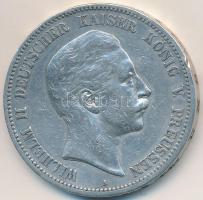 Német Birodalom / Poroszország 1898A 5M Ag "II. Vilmos" T:2- ph., karc German Empire / Prussia 1898A 5 Mark Ag "Wilhelm II" C:VF edge error, scratched Krause KM# 523