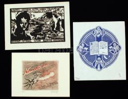 Fery Antal (1908-1994): Ex librisek, fametszet, rézkarc, jelzettek. Különböző magyar grafikusoktól