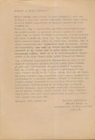 1952 Felajánlás a szeretet, jó Rákosi elvtársnak a Fővárosi Gázszolgáltató egyik munkatársától,30x21cm