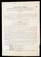 1947 Söreladási verseny a Dreher-Haggenmacher Első Magyar Részvényserfőződe R.T. a Kőbányai Polgári Serfőző és Szent István Tápszerművek R.T. rendezésében. Kinyitható nyomtatvány, 30x21cm