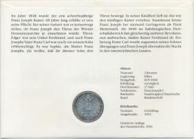 Ausztria 1913. 2K Ag "Ferenc József" bélyeges borítékban alkalmi bélyegzős bélyeggel T:2,2...